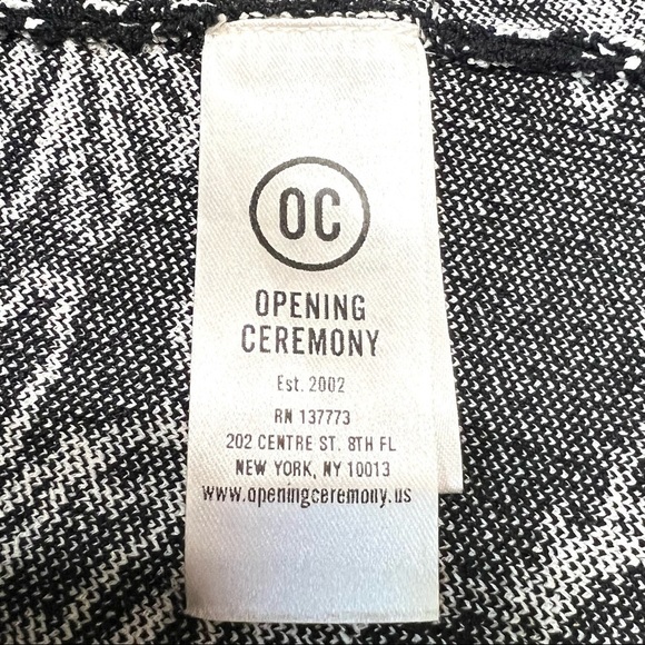 Opening Ceremony Black & White Floral Scuba Knit Fit & Flare Dress Women’s Med - Picture 10 of 12